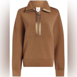 VARLEY Keller Half-Zip Women’s Sweatshirt In Golden Bronze Retails $138